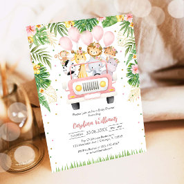 Woodland Party Animals Baby Shower Invitation 招待状
