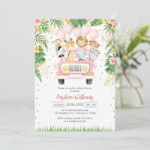 Woodland Party Animals Baby Shower Invitation 招待状 (スタンド正面)