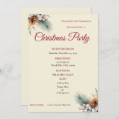 Woodland Pine & Berry Customizable Invitation 招待状 (正面/裏面)
