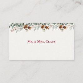 Woodland Pine & Cranberry プレイスカード