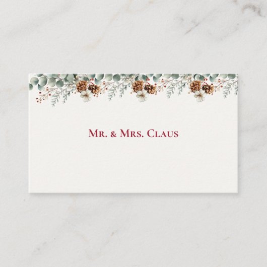 Woodland Pine & Cranberry  プレイスカード (正面)