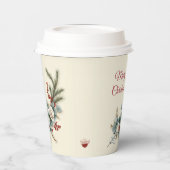 Woodland Pine & Cranberry Christmas Paper cup 紙コップ (左)