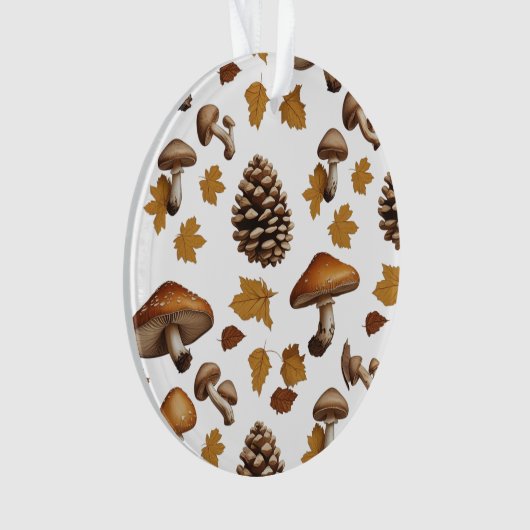 Woodland Pinecone & Feather Acrylic Ornament オーナメント (正面)