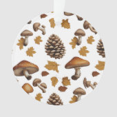 Woodland Pinecone & Feather Acrylic Ornament オーナメント (正面)