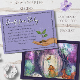 Woodland Purple Forest Books for Baby Request  エンクロージャーカード
