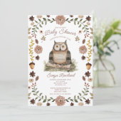 Woodland Raccoon Baby Shower Invitation 招待状 (スタンド正面)
