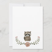 Woodland Raccoon Baby Shower Invitation 招待状 (裏面)