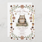 Woodland Raccoon Baby Shower Invitation 招待状 (正面/裏面)