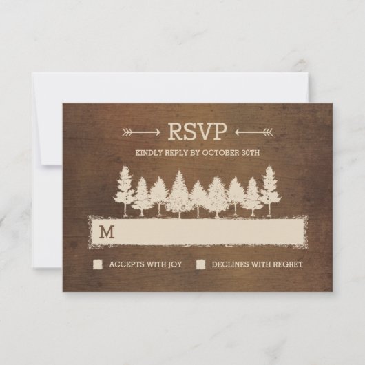 Woodland RSVP /素朴の応答カー結婚ド (正面)