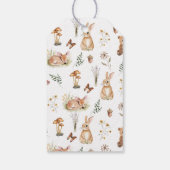 Woodland Sage Green Baby Shower Thank You ギフトタグ (裏面)