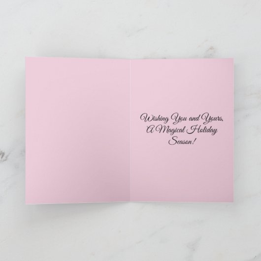 Woodland Santa and Animals Holiday カード (内部)