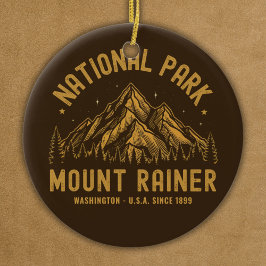 Woodland Scenery of Mount Rainier National Park セラミックオーナメント