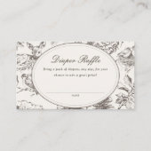 Woodland Sketched Allover Print Diaper Raffle エンクロージャーカード (正面)