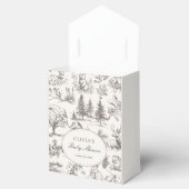 Woodland Sketched Baby Shower フェイバーボックス (オープン)