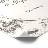 Woodland Sketched Baby Shower Books and Gifts ポスター (角)