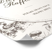 Woodland Sketched Baby Shower Diaper Raffle ポスター (角)