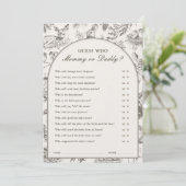 Woodland Sketched Guess Who Game Card 招待状 (スタンド正面)