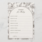 Woodland Sketched Wishes for Baby Card 招待状 (正面)