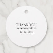 Woodland Sleeping Baby Deer Winter Thank You フェイバータグ (裏面)