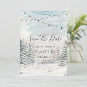 Woodland,Snow,Forest String Lights日付を保存 セーブザデート (スタンド正面)