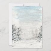 Woodland,Snow,Forest String Lights日付を保存 セーブザデート (裏面)