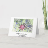 Woodland star flower customizable note card カード (裏面)