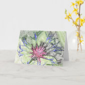 Woodland star flower customizable note card カード (黄色い花)