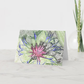 Woodland star flower customizable note card カード