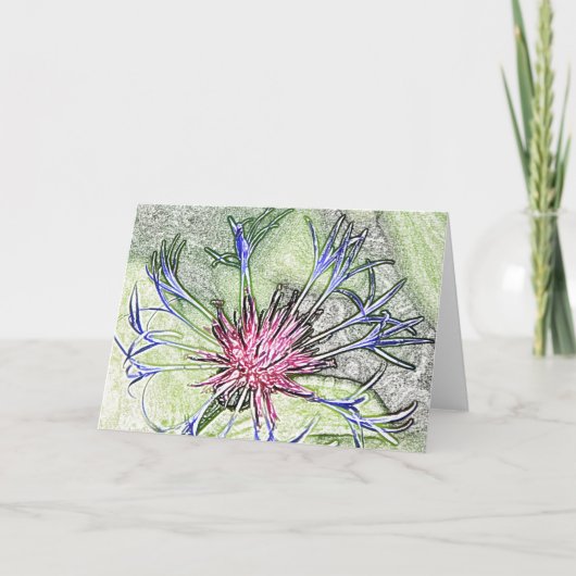 Woodland star flower customizable note card カード (正面)