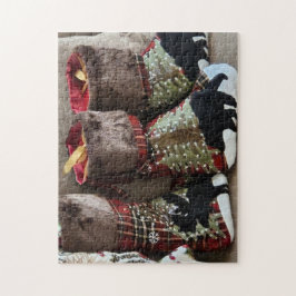 Woodland Stockings Surprise Puzzle, 11" x 14" ジグソーパズル