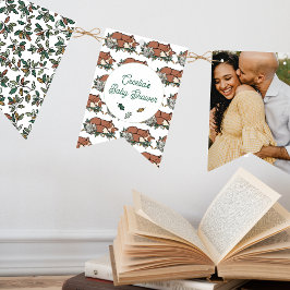 Woodland Storybook赤ちゃんシャワー写真 バンティングフラッグ