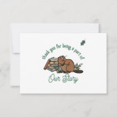 Woodland Storybook Baby Showerありがとう カード (正面)