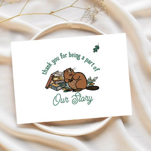 Woodland Storybook Baby Showerありがとう カード