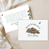 Woodland Storybook Baby Showerありがとう カード