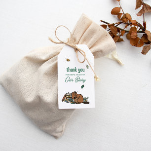 Woodland Storybook Baby Showerありがとう ギフトタグ