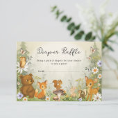 Woodland Storybook Forest Animals Diaper Raffle エンクロージャーカード (スタンド正面)