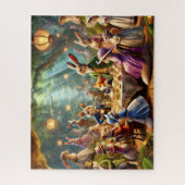 Woodland Tea Party Whimsical Forest Animals ジグソーパズル (縦)