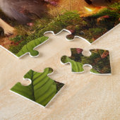 Woodland Tea Party Whimsical Forest Animals ジグソーパズル (側面)