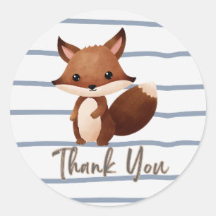 Woodland Thank Youステッカー ラウンドシール
