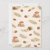 Woodland Theme Adorable Forest Animals Baby Shower 招待状 (裏面)