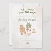 Woodland Theme Baby Shower 招待状 (正面)