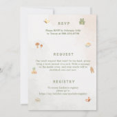 Woodland Theme Baby Shower 招待状 (裏面)