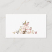 woodland themed baby shower  book in place of card エンクロージャーカード (裏面)