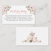 woodland themed baby shower  book in place of card エンクロージャーカード (正面/裏面)