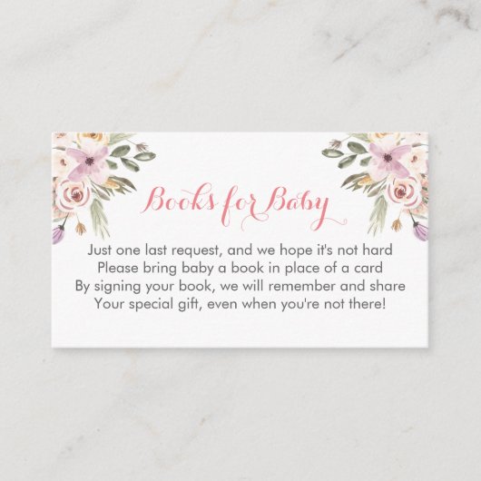 woodland themed baby shower  book in place of card エンクロージャーカード (正面)