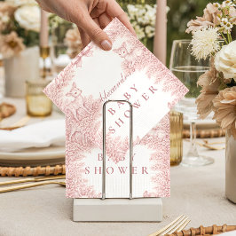 Woodland Toile Baby Shower スタンダードカクテルナプキン