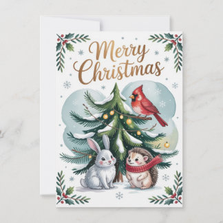 Woodland Tree Christmas Card シーズンカード