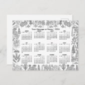 Woodland Trees 2026 Calendar Personalized ポストカード (正面/裏面)