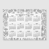 Woodland Trees 2026 Calendar Personalized Magnet (正面)