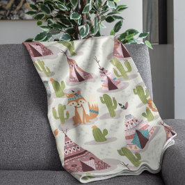 Woodland Tribal Native Americansシームレスパターン シェルパブランケット